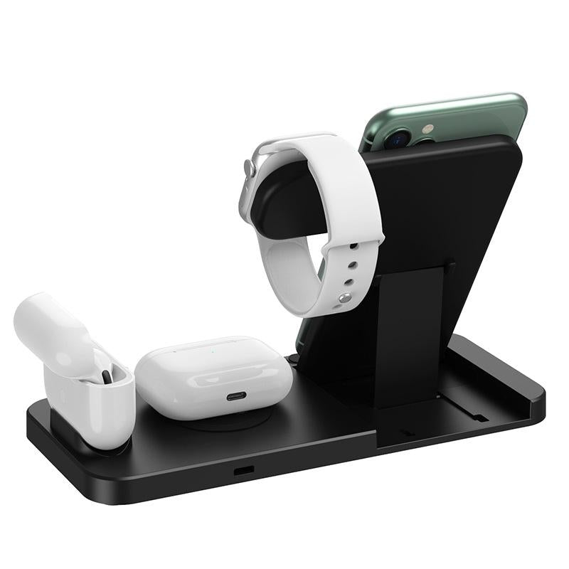 Foldable 4 In 1 Wireless Charger For Mobile Devices - White 6