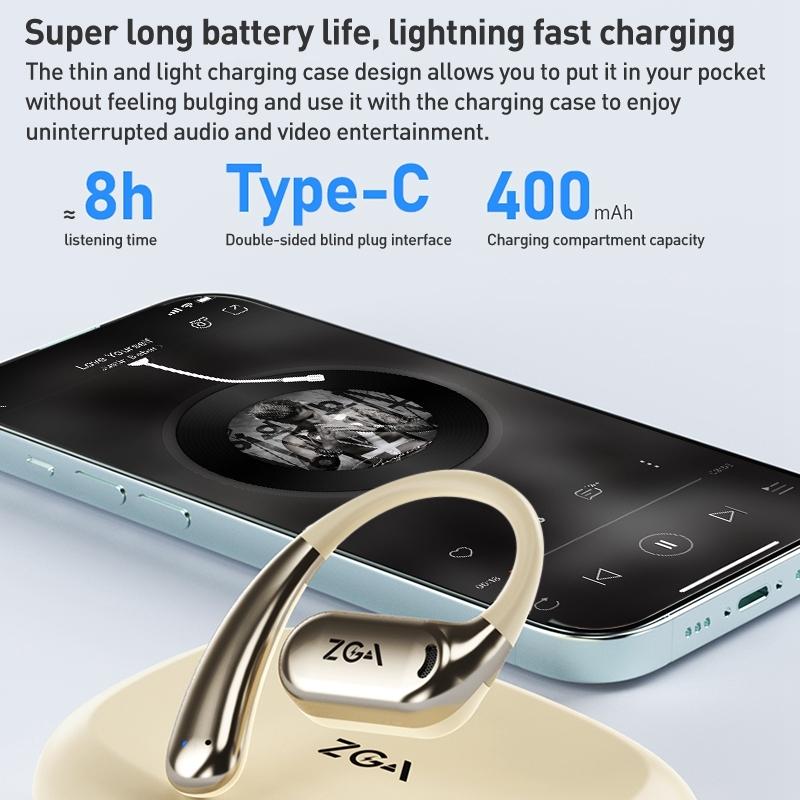 Wireless Bluetooth Earphone Ear-mounted - White 7
