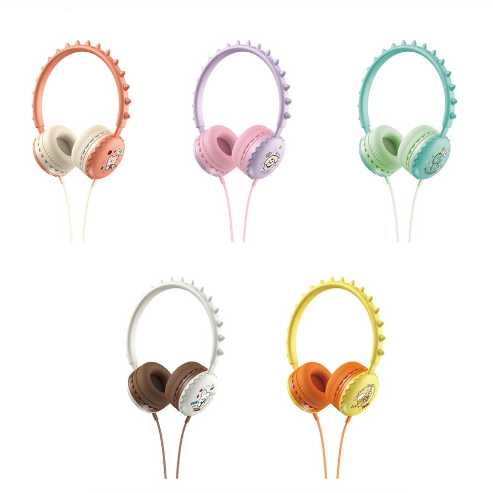 Cartoon Stereo Headphones With Mic Y19 - Cute Dinosaur 3