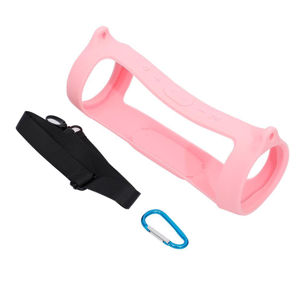 Jbl Charge 4 Speaker Cover with Strap & Carabiner - Portable Silicone Protection - Red 12