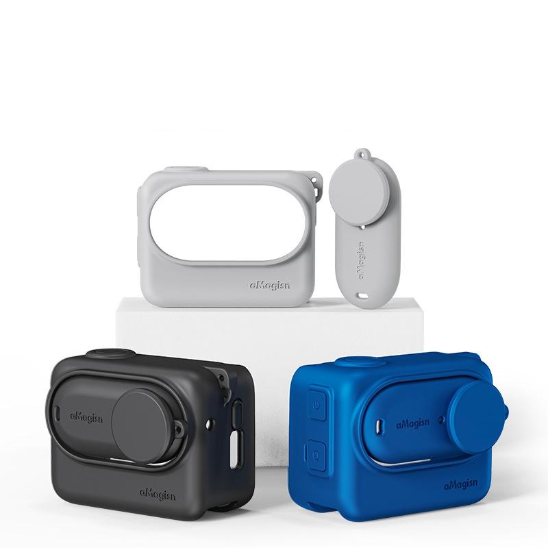 Amagisn Silicone Body Cover for Insta360 Go 3 with Lanyard - Blue 3