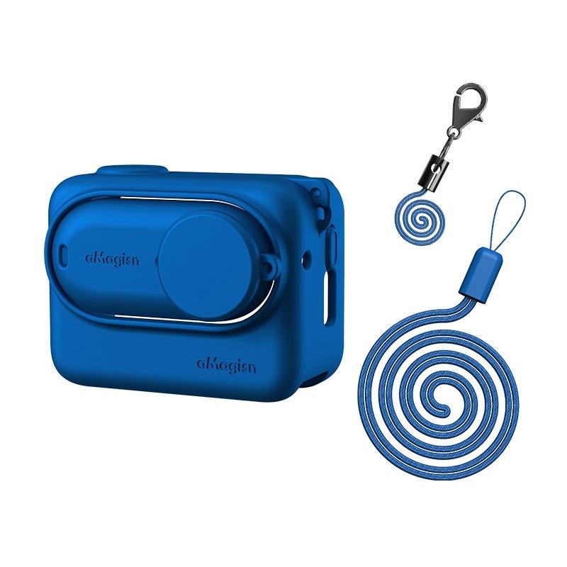 Amagisn Silicone Body Cover for Insta360 Go 3 with Lanyard - Blue 11