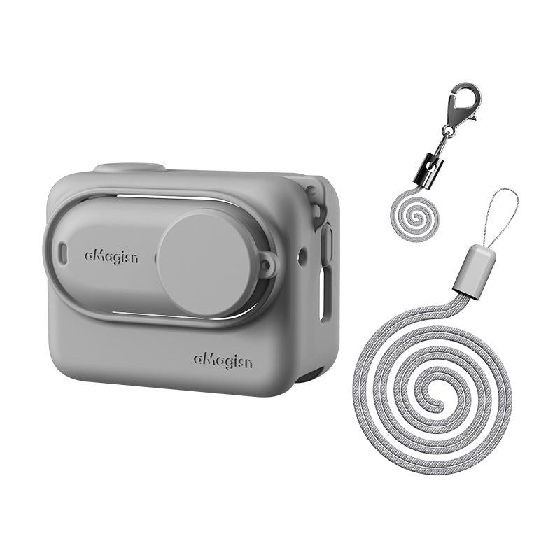 Amagisn Silicone Body Cover for Insta360 Go 3 with Lanyard - Blue 14