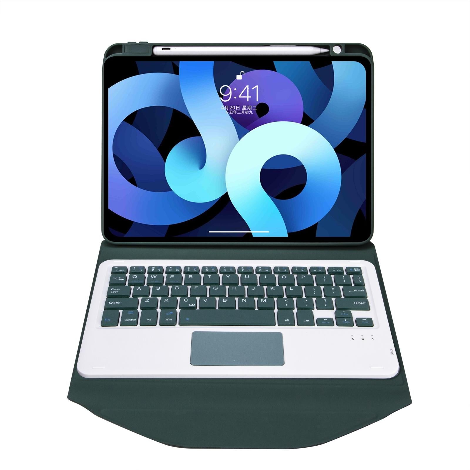 Bluetooth Keyboard Leather Case For Ipad Pro 11 With Pen Slot And Touchpad - Pink 13