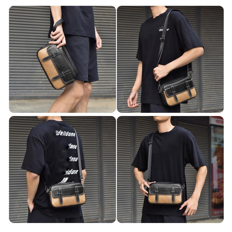 Waterproof Shoulder Crossbody Bag For Men Wear Resistant Design - Grey 3