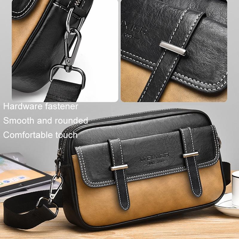 Waterproof Shoulder Crossbody Bag For Men Wear Resistant Design - Grey 8