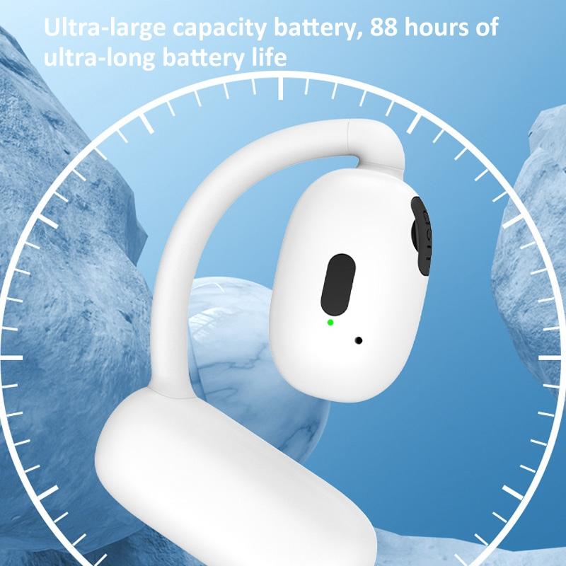 Wireless Hanging Earbuds with Bluetooth V5.4 Stereo Sound - White 6
