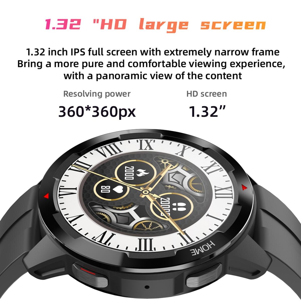 1.32 Inch Tft Screen Smart Watch Support Bluetooth Call & Alipay - Blue 5