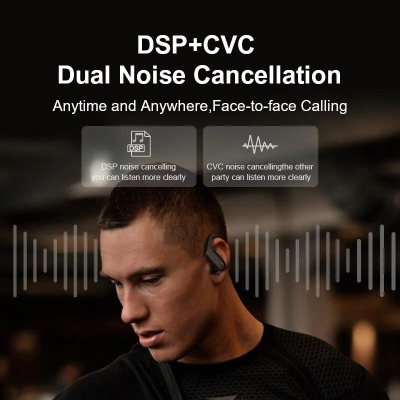 Wireless Noise-cancelling Bluetooth Earbuds with Dual Battery Display - T16 Black 11