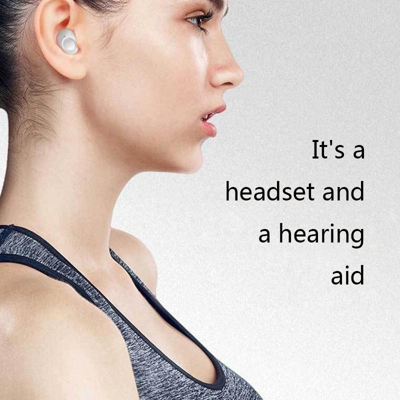 Portable Elderly Hearing Amplifier Ear Bulb Concentrator Aid - White 7