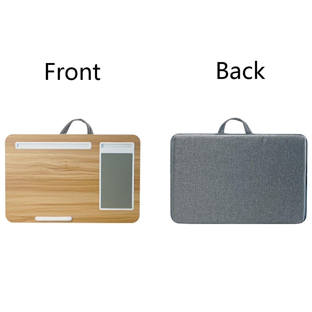 Black Wood Multifunctional Lazy Desk - Compact Design 5