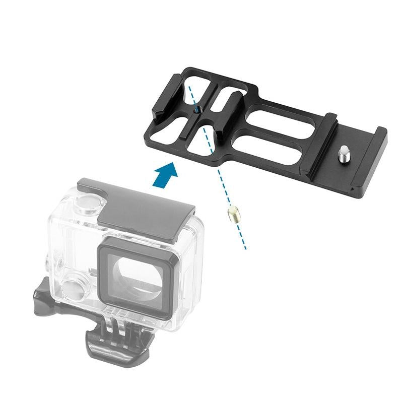 Rail Side Mount for Gopro and Other Action Cameras - 20mm for Hunting Shots - Black 6