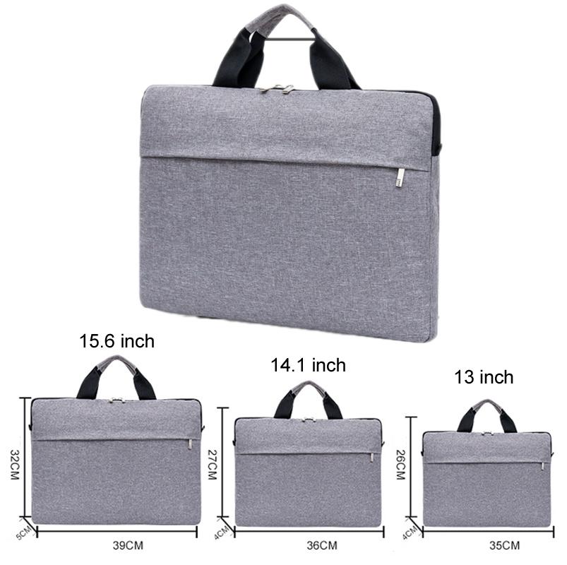 Waterproof Single Shoulder Notebook Bag - 13 Inch Portable & Durable - Gray 5