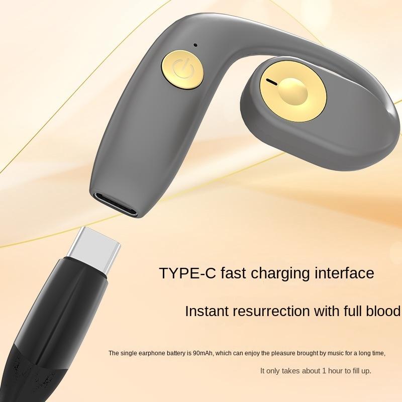 Wireless Bone Conduction Bluetooth Earphones for Sports - Gray 9