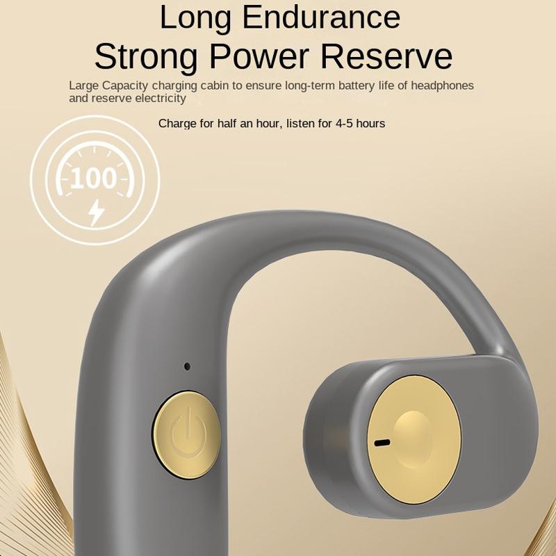 Wireless Bone Conduction Bluetooth Earphones for Sports - Gray 10