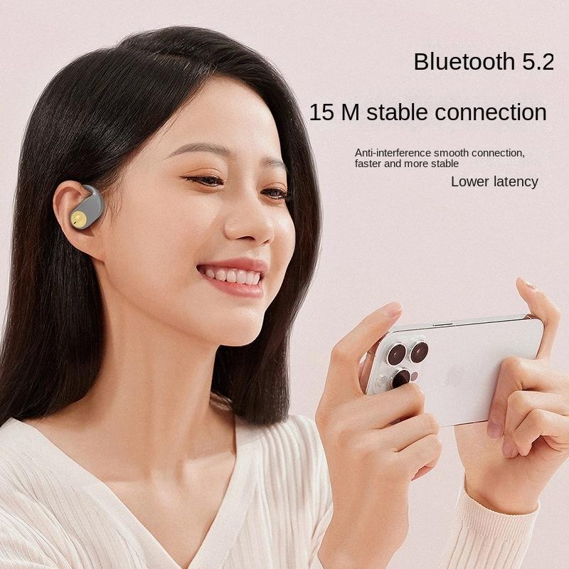 Wireless Bone Conduction Bluetooth Earphones for Sports - Gray 13