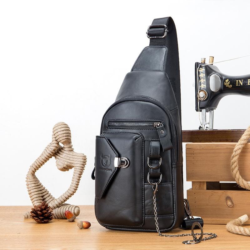 Large Capacity Waterproof Chest Bag With Phone Holder - Coffee 10