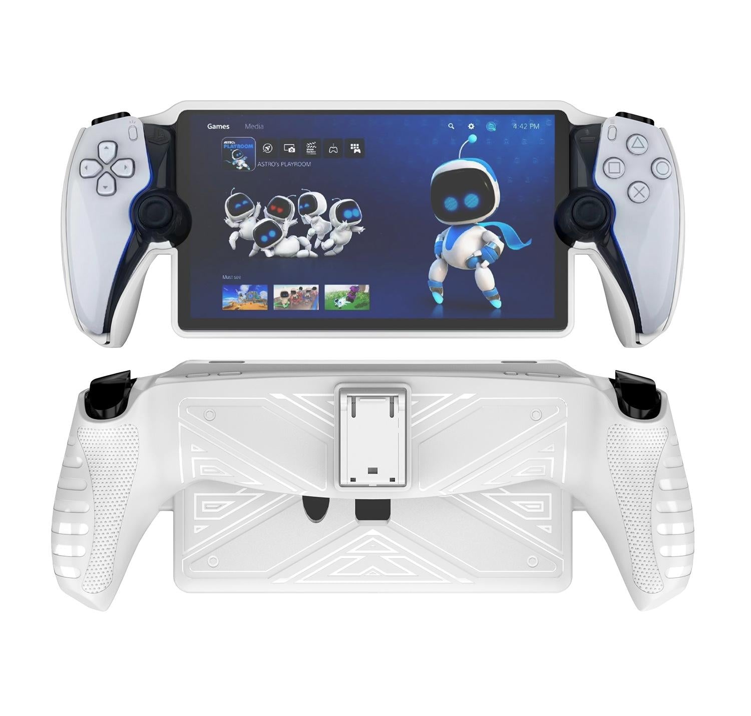 Protective Case Cover with Stand for Sony Playstation Portal - White 3