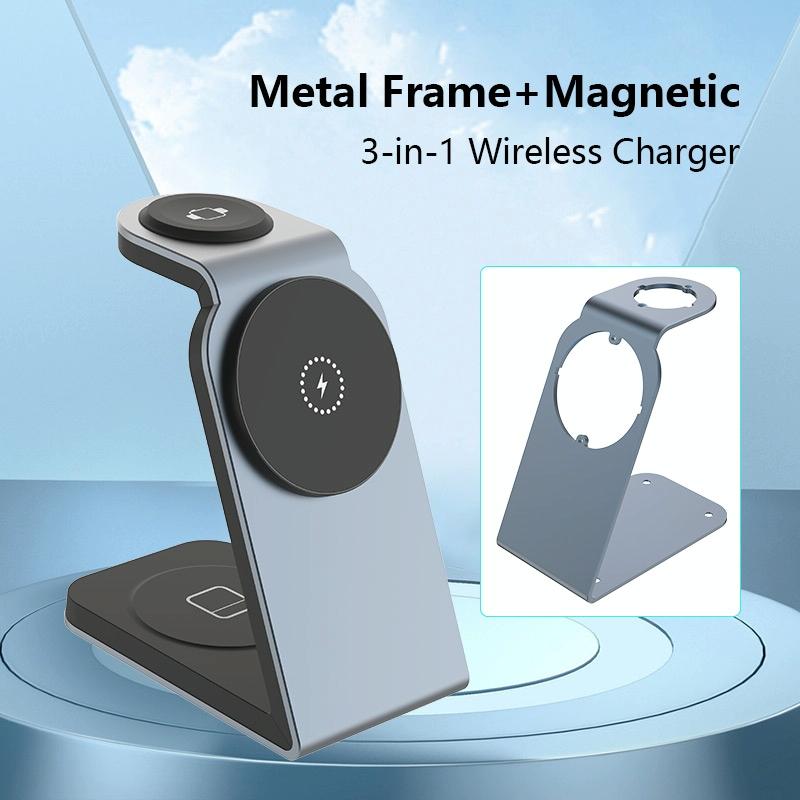 3 In 1 Magnetic Wireless Charger For Sw18 - Silver 3