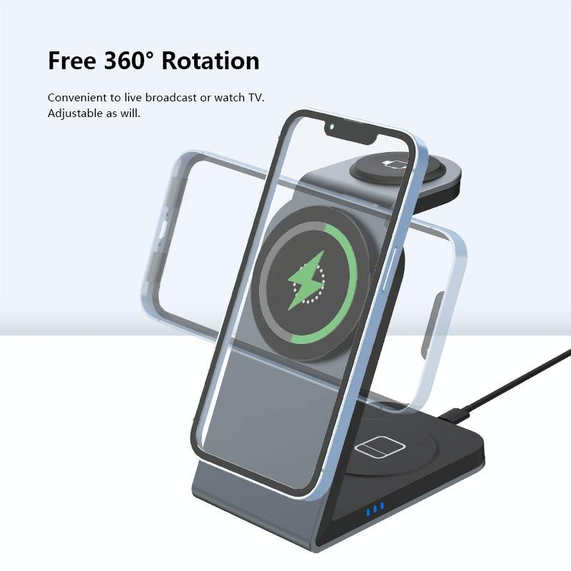 3 In 1 Magnetic Wireless Charger For Sw18 - Silver 4
