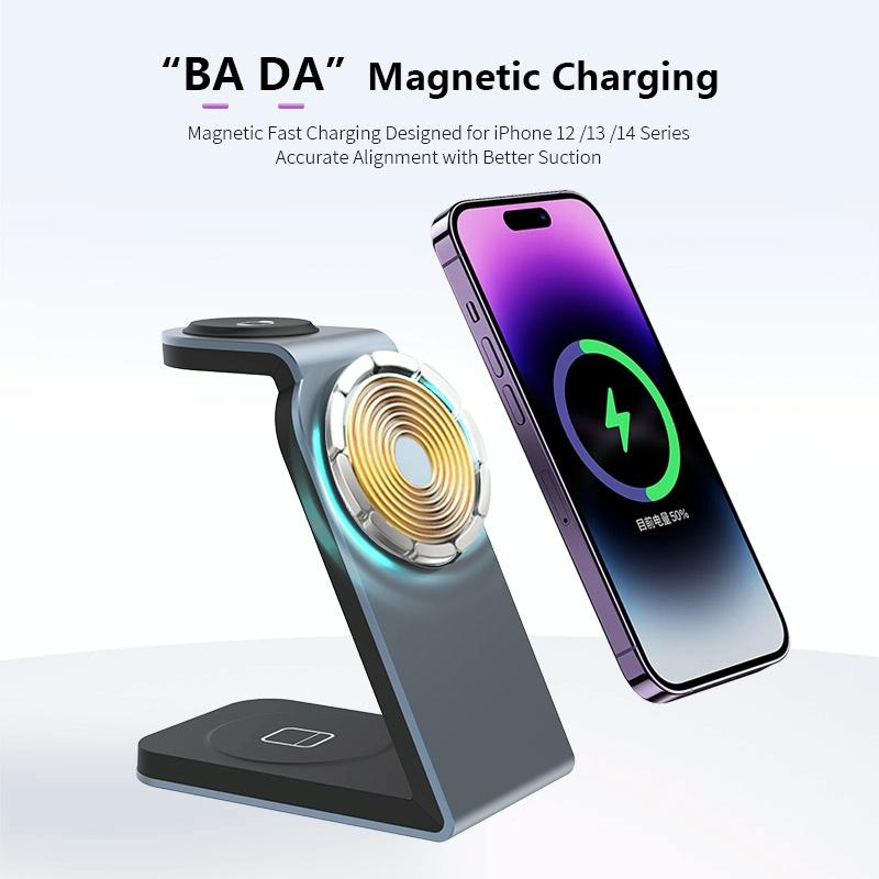 3 In 1 Magnetic Wireless Charger For Sw18 - Silver 6