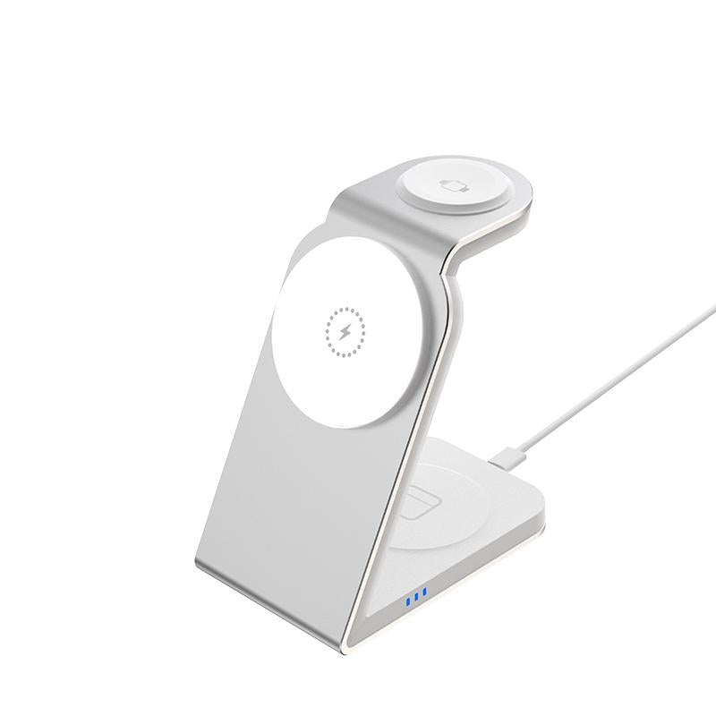 3 In 1 Magnetic Wireless Charger For Sw18 - Silver 8