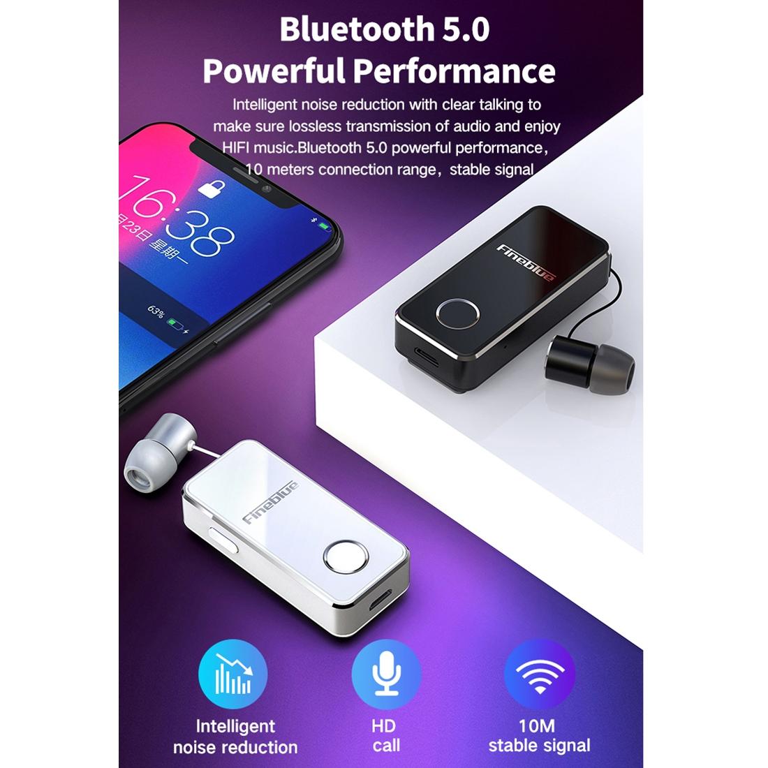 Wireless Bluetooth Earphone with Vibrating Alert and Clip - Black 11