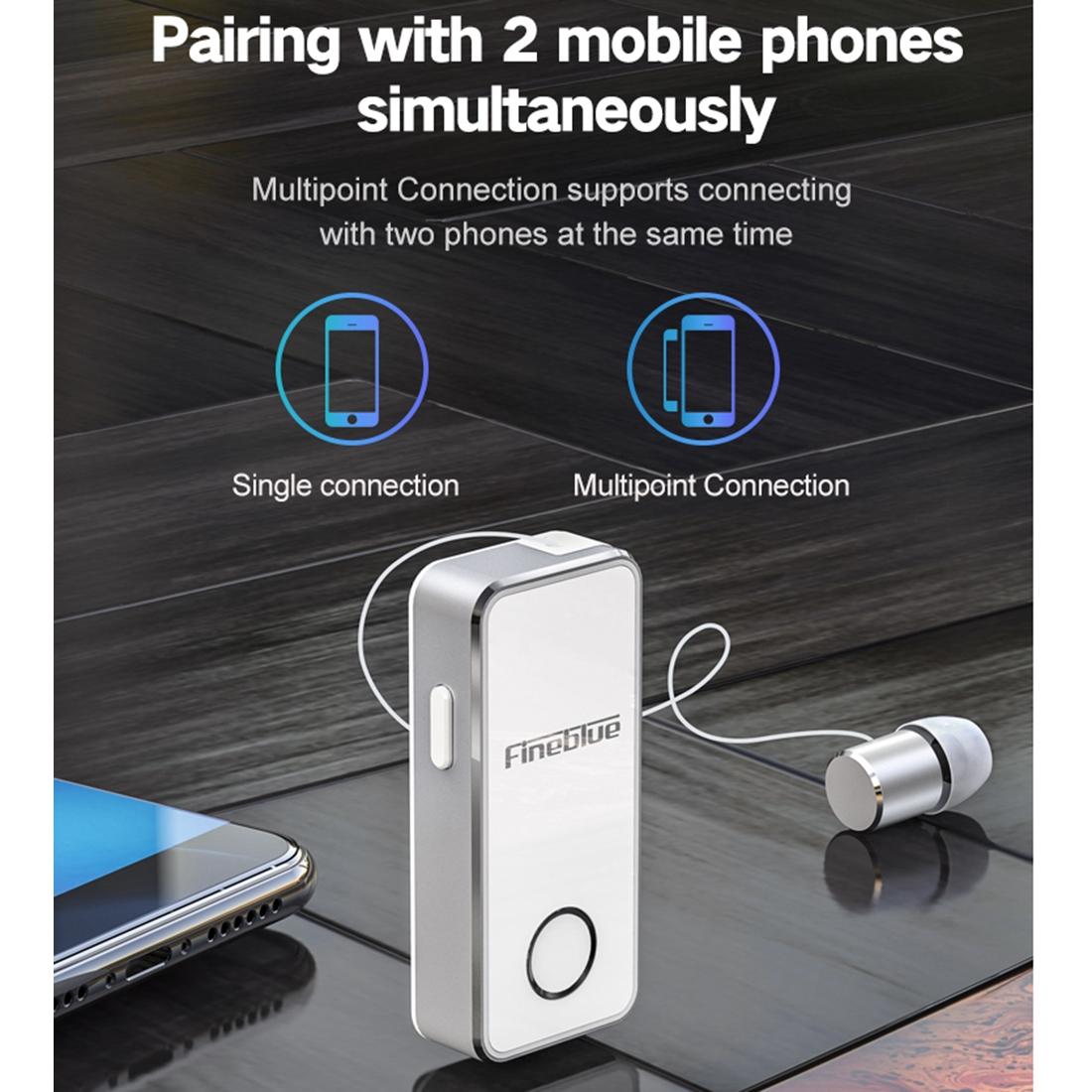 Wireless Bluetooth Earphone with Vibrating Alert and Clip - Black 15