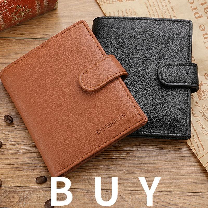 Men Vertical Coin Purse With Buckle And Zipper Card Holder And Driver License Protector - Brown 9