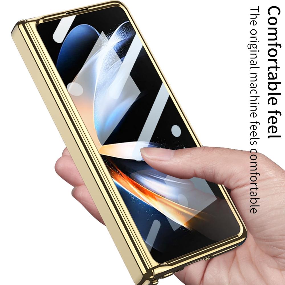 For Samsung Galaxy Z Fold4 5G Magnetic Hinged Case - Champagne Gold 5