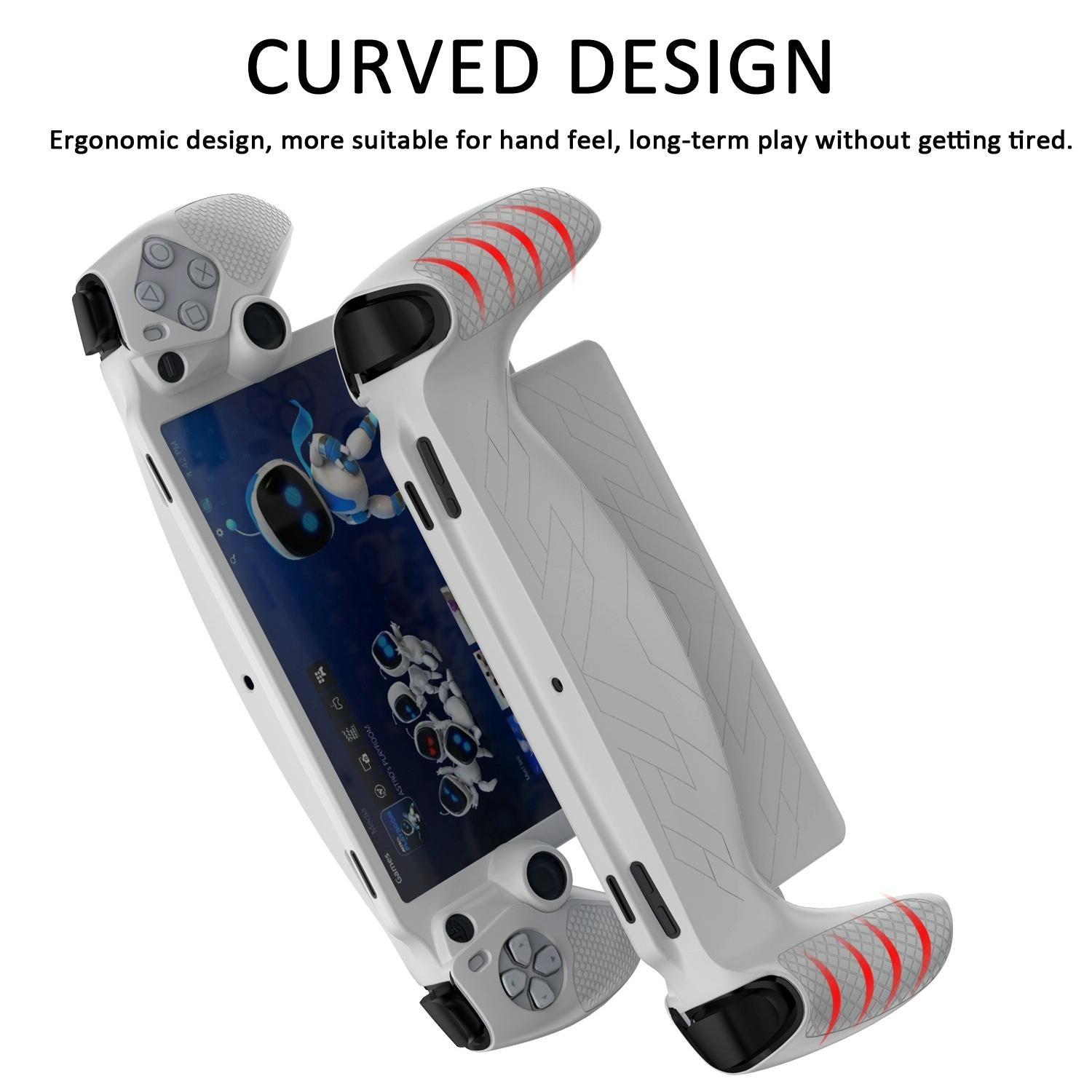 Protective Cover for Sony Ps Portal Game Console - All-inclusive Oil Spray Case - White 6