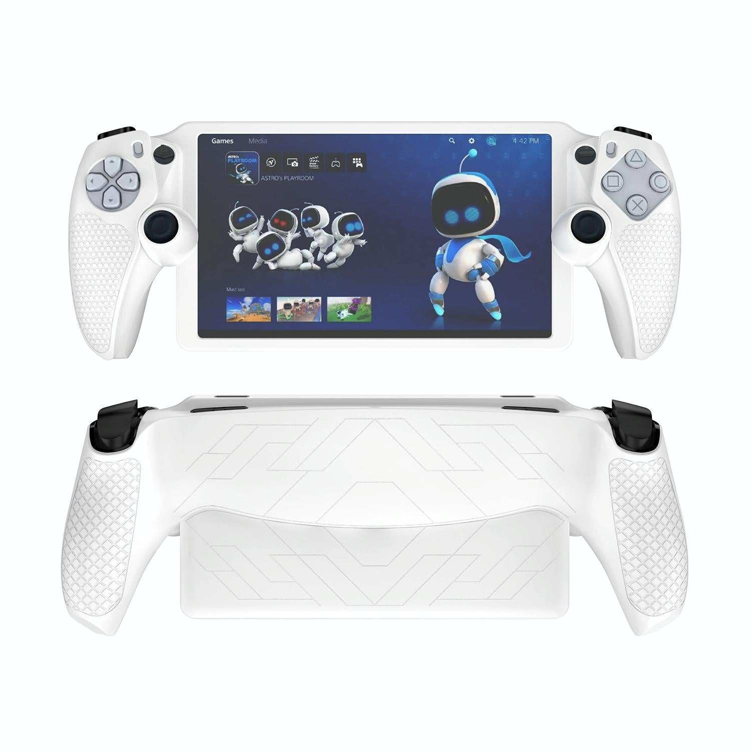 Protective Cover for Sony Ps Portal Game Console - All-inclusive Oil Spray Case - White 7