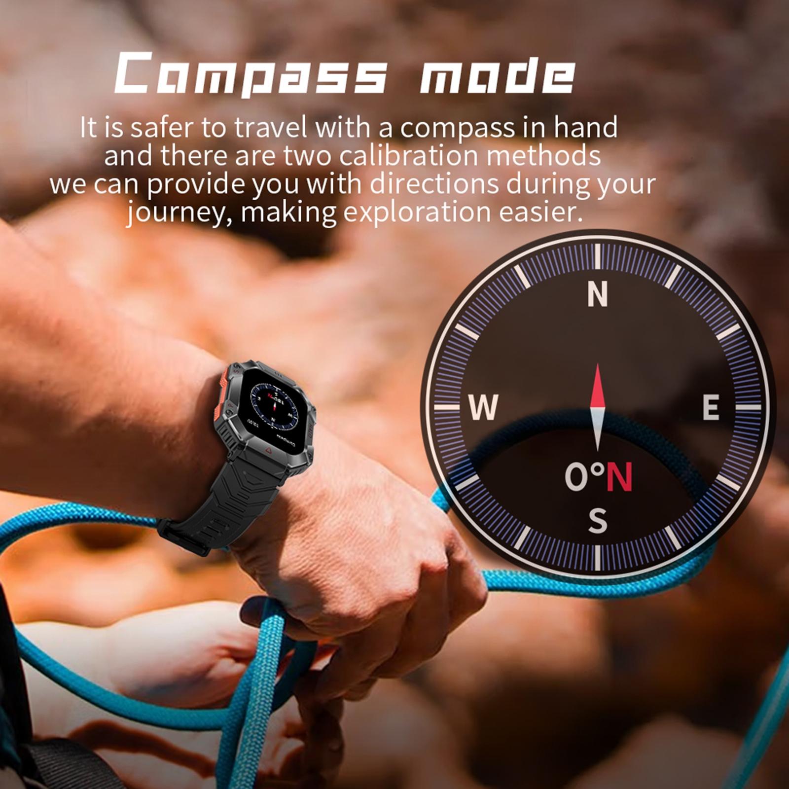 2.0 Inch Bt5.1 Ip67 Sport Smart Watch Support Bluetooth Call / Sleep / Blood Oxygen / Heart Rate / Blood Pressure Health Monitor - White + Camouflage 3