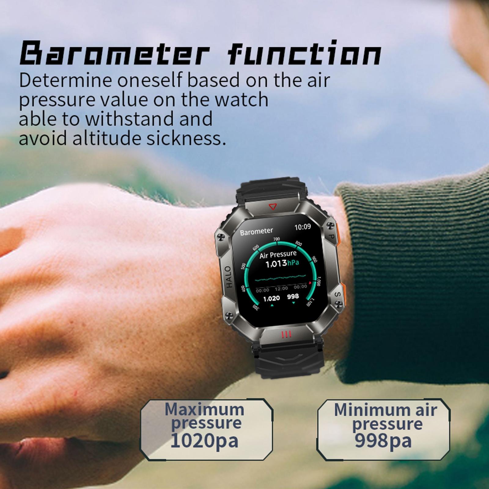2.0 Inch Bt5.1 Ip67 Sport Smart Watch Support Bluetooth Call / Sleep / Blood Oxygen / Heart Rate / Blood Pressure Health Monitor - White + Camouflage 12