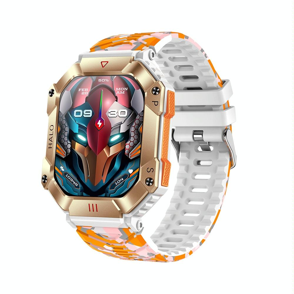 2.0 Inch Bt5.1 Ip67 Sport Smart Watch Support Bluetooth Call / Sleep / Blood Oxygen / Heart Rate / Blood Pressure Health Monitor - White + Camouflage 14