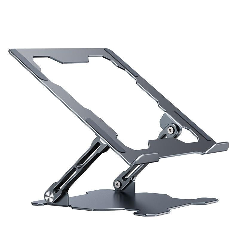 Foldable Laptop Stand - Hollow Design Heat-dissipating Flat Desktop - Moon Silver 9