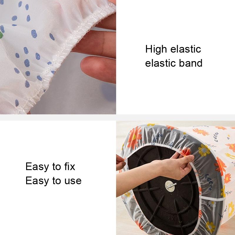 60x148cm Long All Round 3d Fan Dust Cover - Red Flower 6