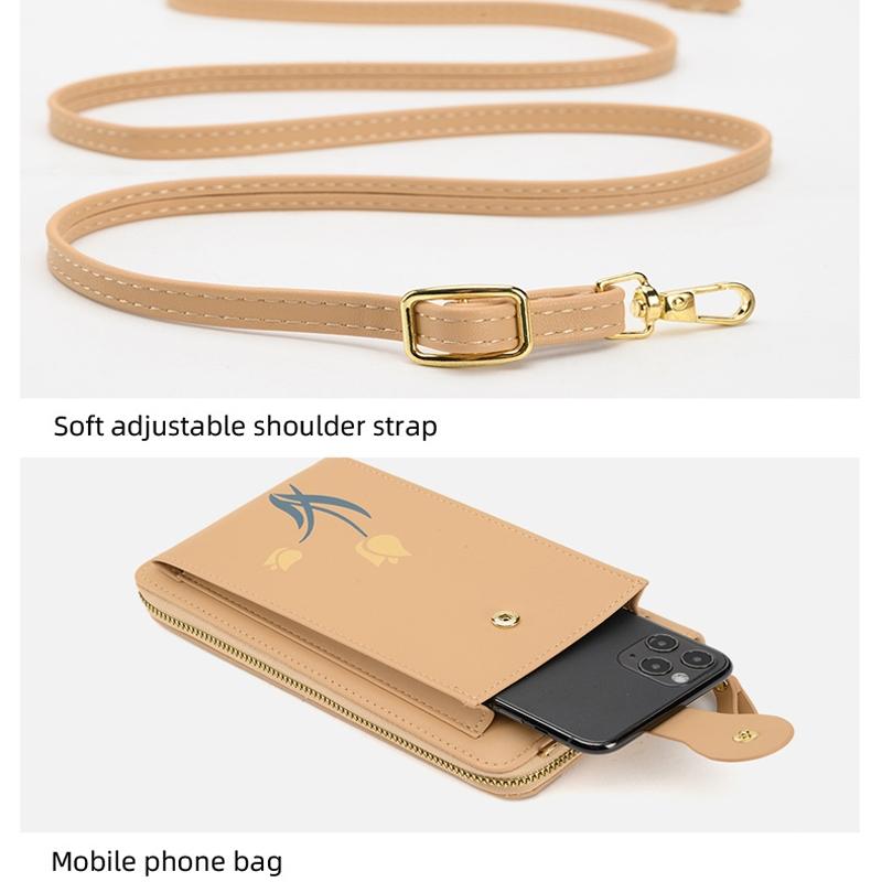 Floral Single Shoulder Cell Phone Bag For Women - Black 6