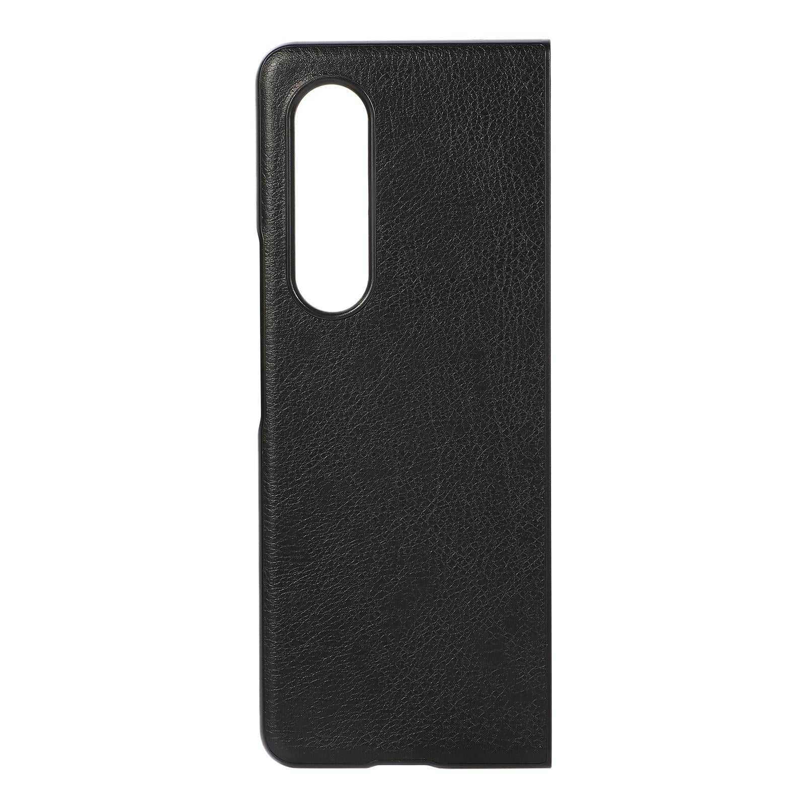 For Samsung Galaxy Z Fold4 5G Two Tone Litchi Pu Case - Slim & Stylish - Orange 4