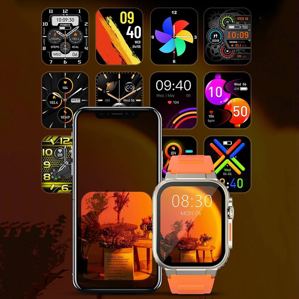 Ip68 Waterproof Bluetooth Smart Watch Health Monitor - Orange 4