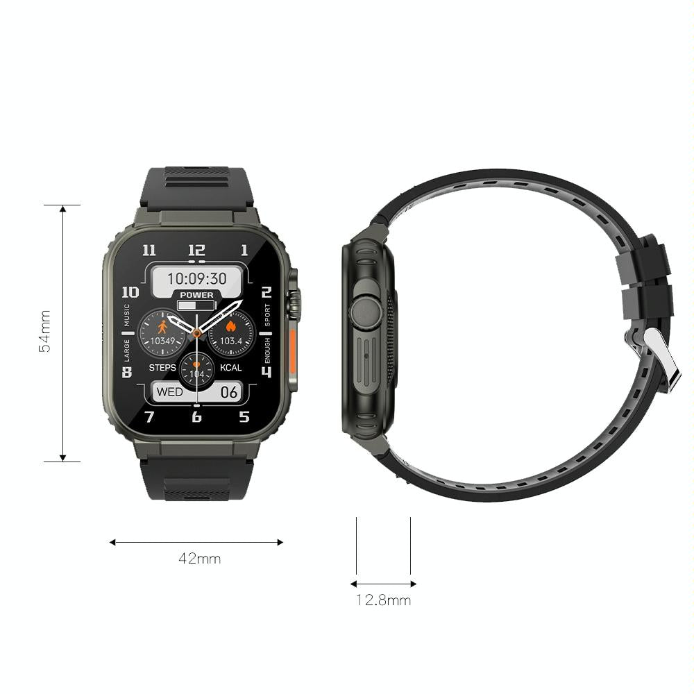 Ip68 Waterproof Bluetooth Smart Watch Health Monitor - Orange 8