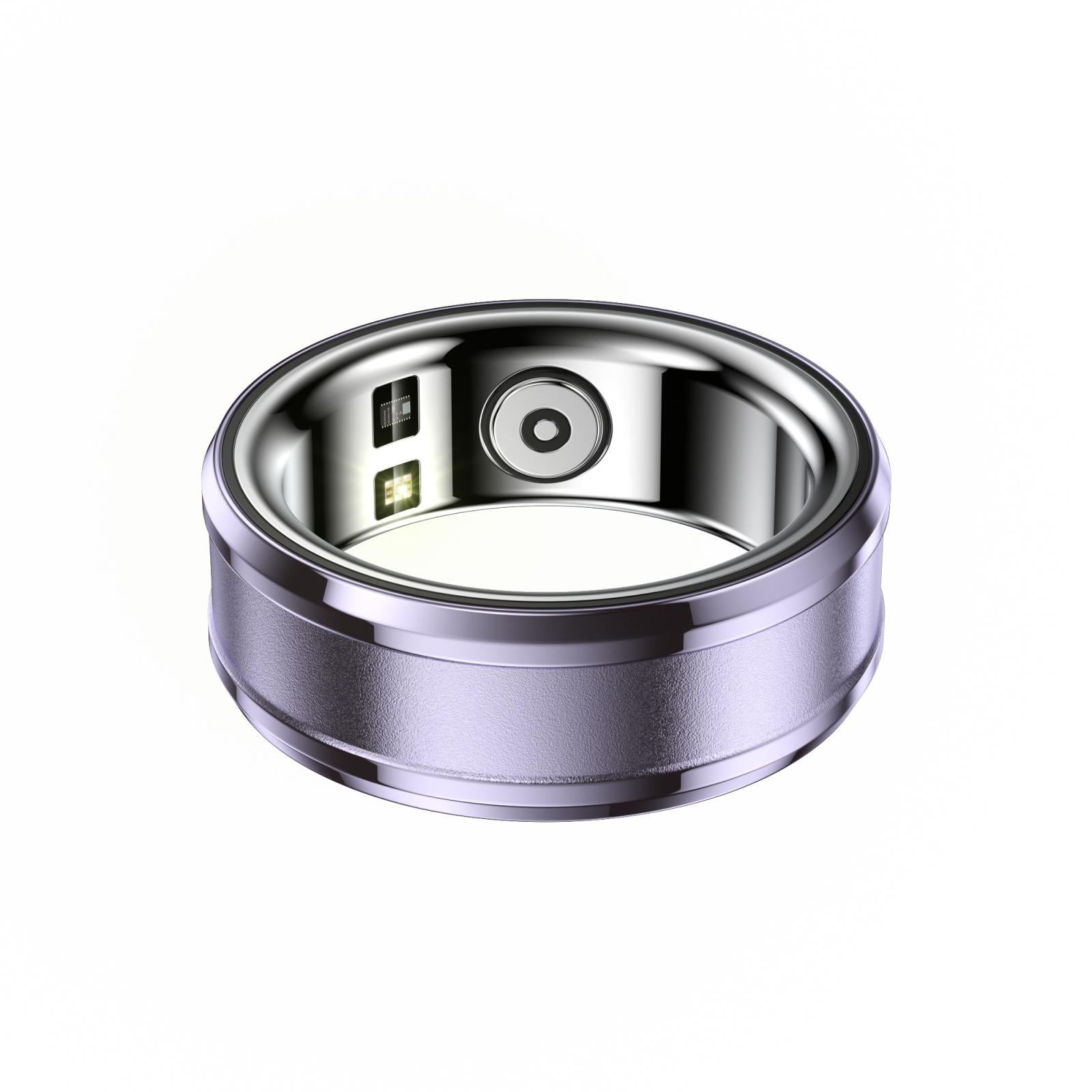 Smart Ring With Heart Rate Blood Oxygen & Sleep Monitoring - Size 18 - Purple 12