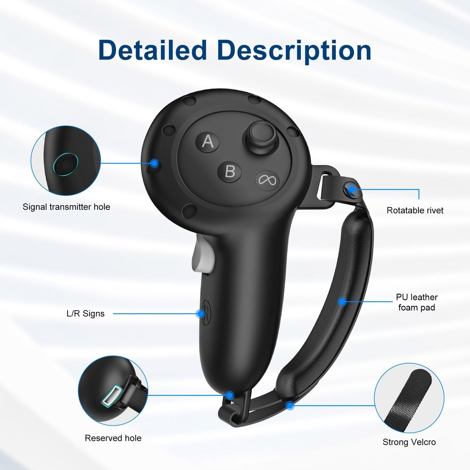 Meta Quest 3 Silicone Vr Cover - Black 7