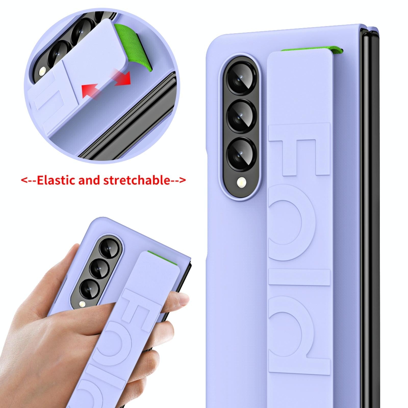 For Samsung Galaxy Z Fold4 5G Shockproof Wristband - Elastic - Green 3