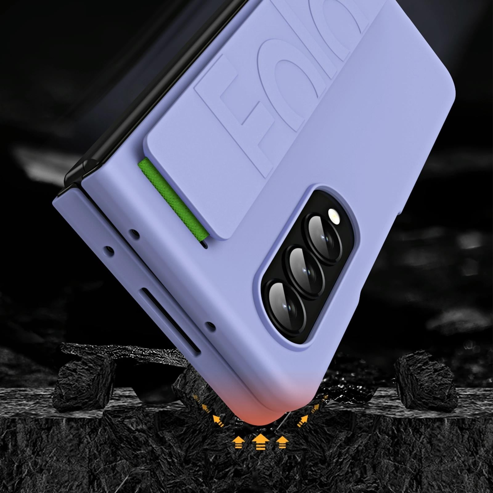 For Samsung Galaxy Z Fold4 5G Shockproof Wristband - Elastic - Green 6