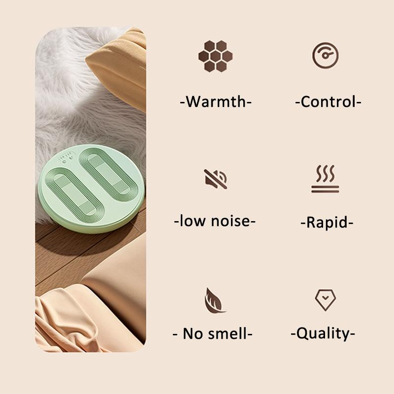 Adjustable 5V Usb Foot Massager Warmer 3 Temp & Vibration Levels - Milk Green 4