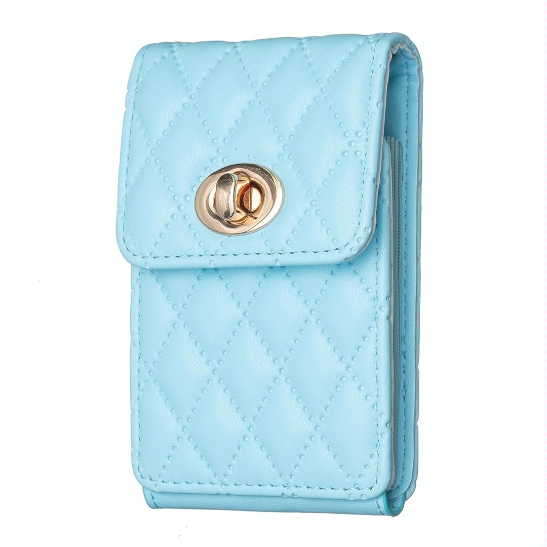 Vertical Card Bag With Metal Buckle For Mobile Phones - Pink 8
