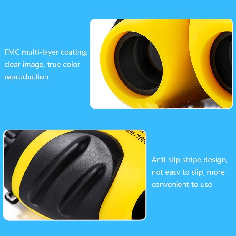 Mini Hd Binoculars for Children - Compact and High-quality - Yellow 7