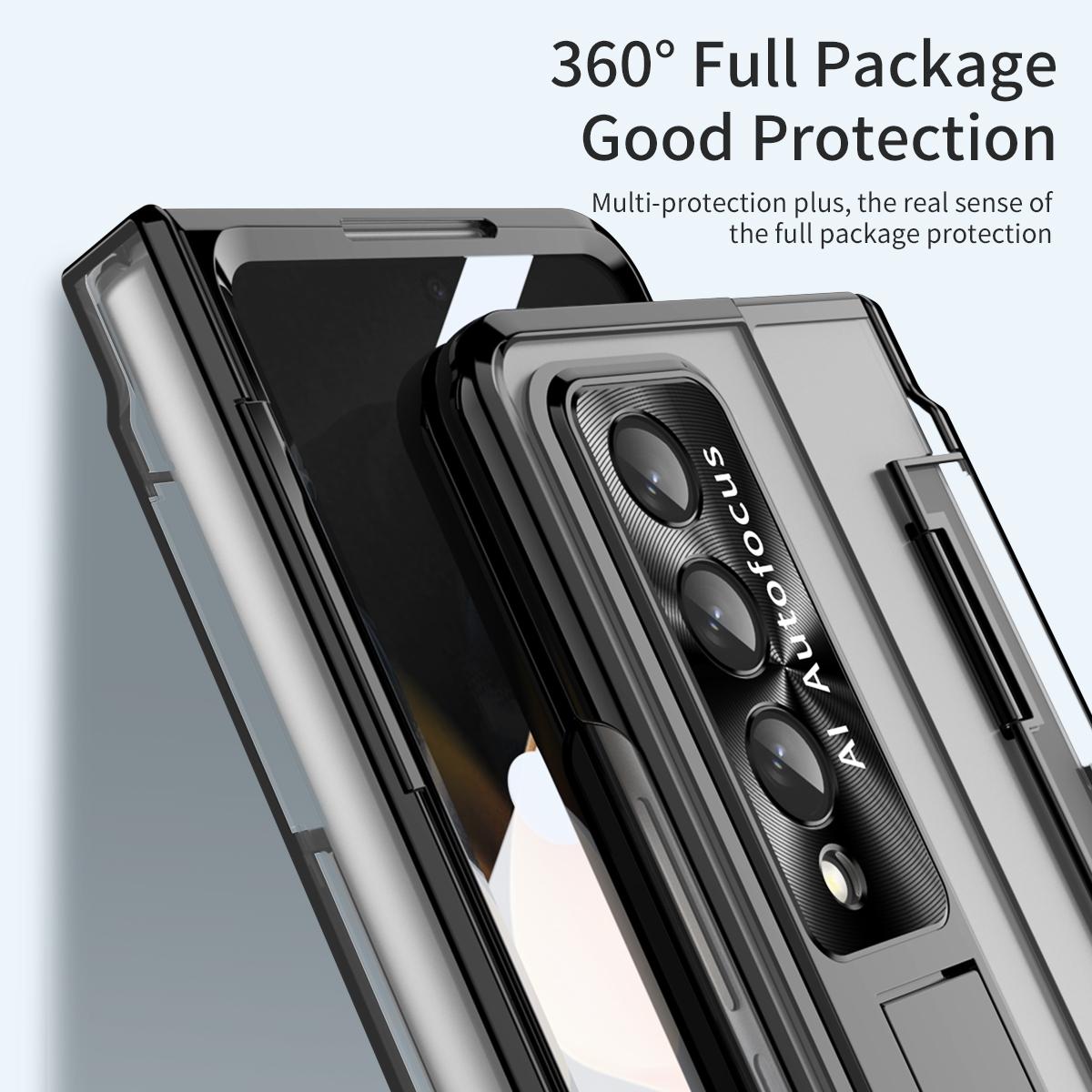 For Samsung Galaxy Z Fold4 5G Phantom Series Folding Case - Silver 10