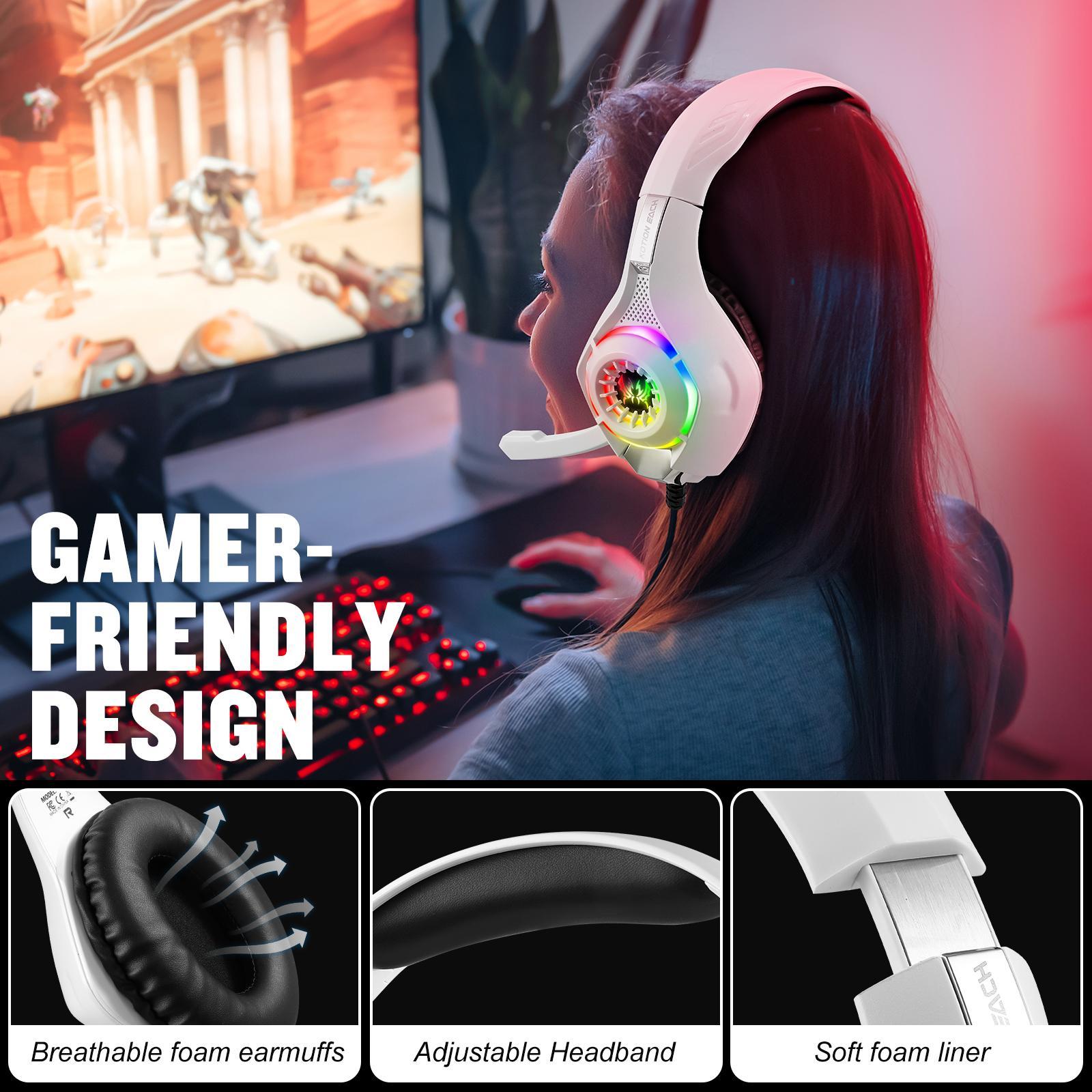 Omni Mic Noise Reduction Headset 1.9M Length - White 12